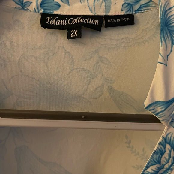 Tolani Blue and White Floral Dress - Picture 4 of 4